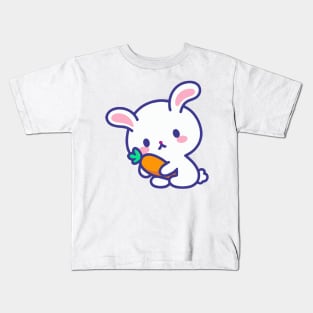 Kawaii Cute Carrot Bunny Rabbit Kids T-Shirt